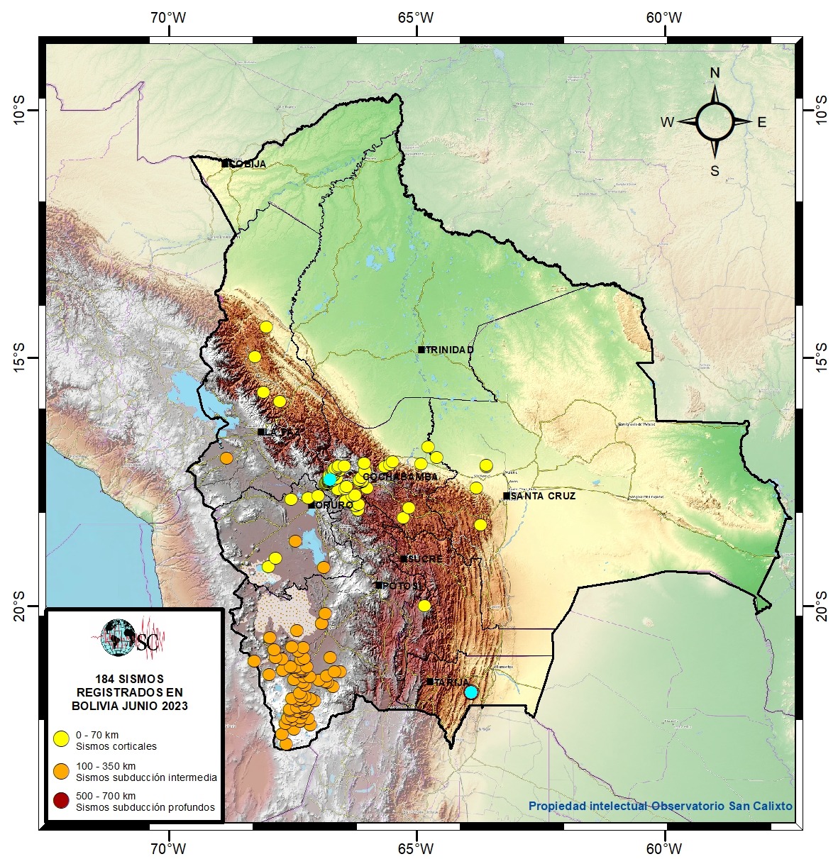 Solo en junio en Bolivia hubo 184 sismos la mayor a en